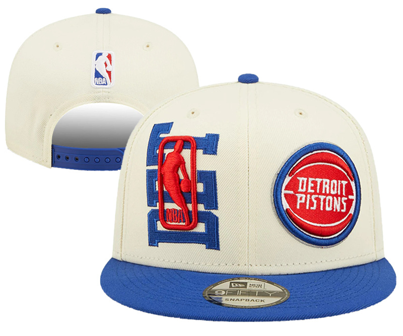 Pistons New Era Cream 2022 NBA Draft Adjustable Hat YD