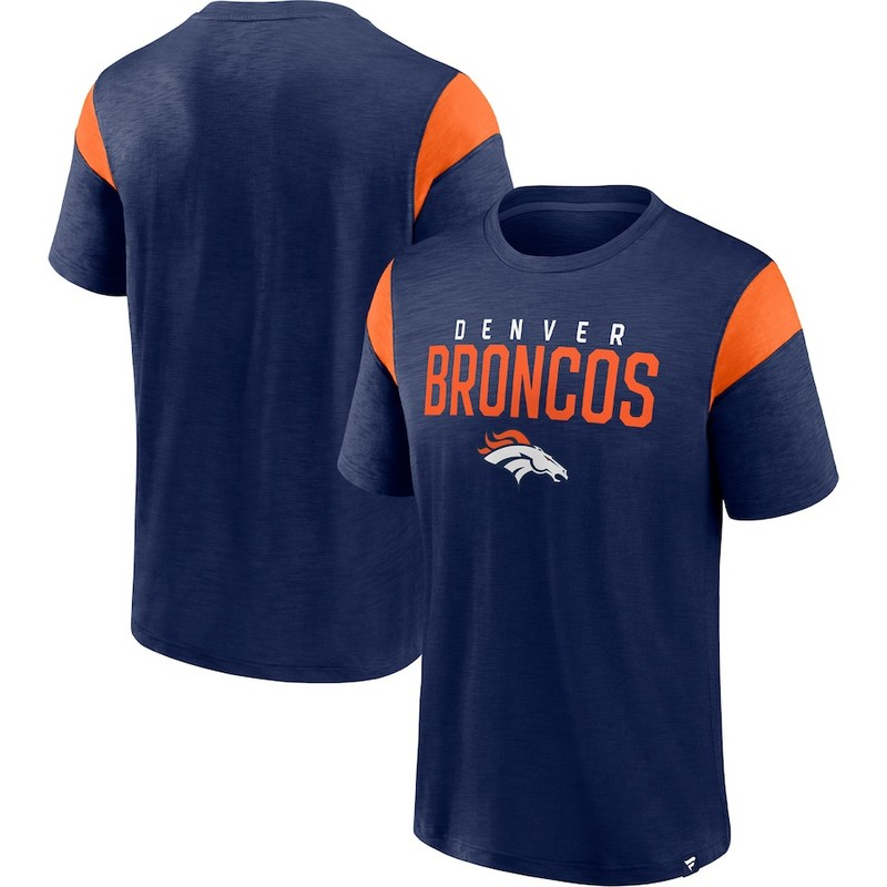 Men's Denver Broncos Fanatics Branded Navy Home Stretch Team T-Shirt