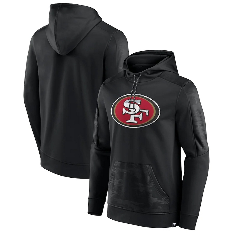 San Francisco 49ers Fanatics Branded On The Ball Pullover Hoodie Black - Click Image to Close