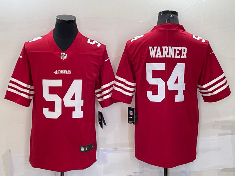 Nike 49ers 54 Fred Warner Red Color Rush Vapor Untouchable Limited Jersey - Click Image to Close