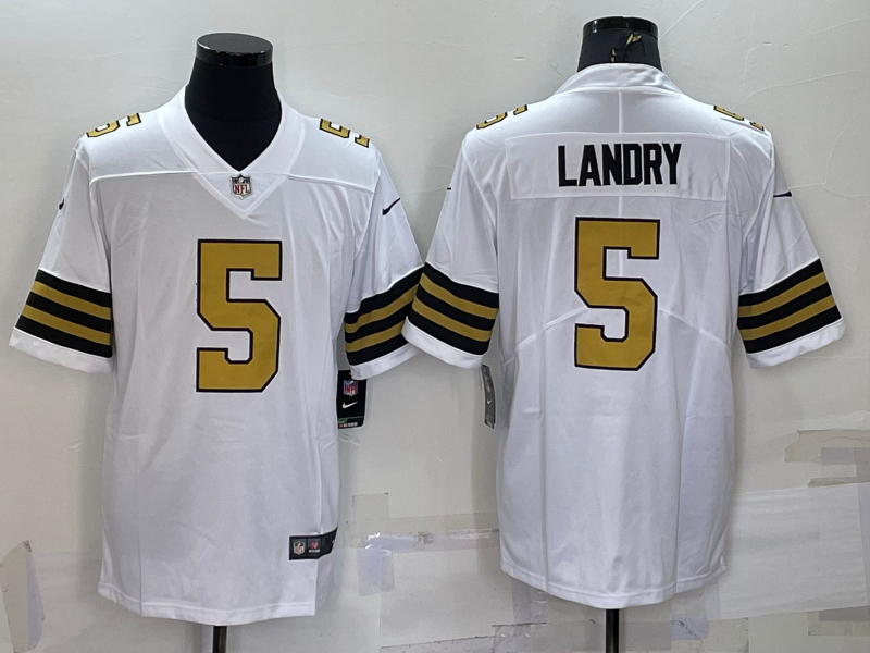 Nike Saints 5 Jarvis Landry White Color Rush Limited Jersey