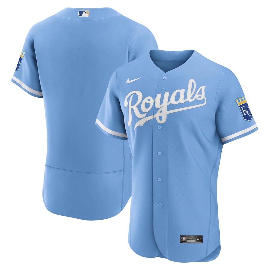 Royals Blank Light Blue Nike 2022 Alternate Flexbase Jersey