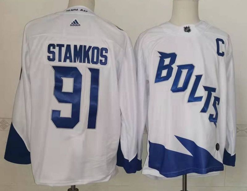 Lightning 91 Steven Stamkos White Adidas Jersey