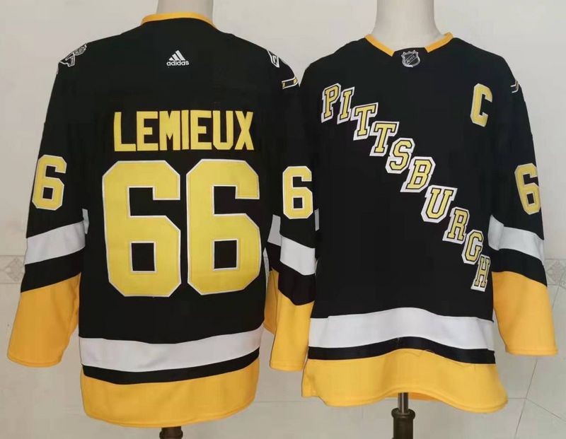Penguins 66 Mario Lemieux Black 2022 Alternate Adidas Jersey