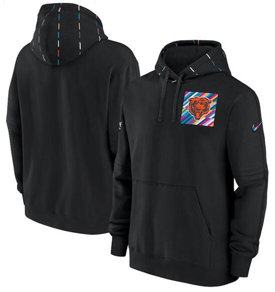 Men's Chicago Bears Nike Black 2022 NFL Crucial Catch Therma Performance Pullover Hoodie