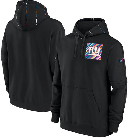 Men's New York Giants Nike Black 2022 NFL Crucial Catch Therma Performance Pullover Hoodie