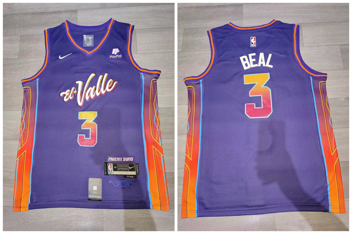 Suns 3 Bradley Beal Purple Nike 2023-24 City Edition Swingman Jersey