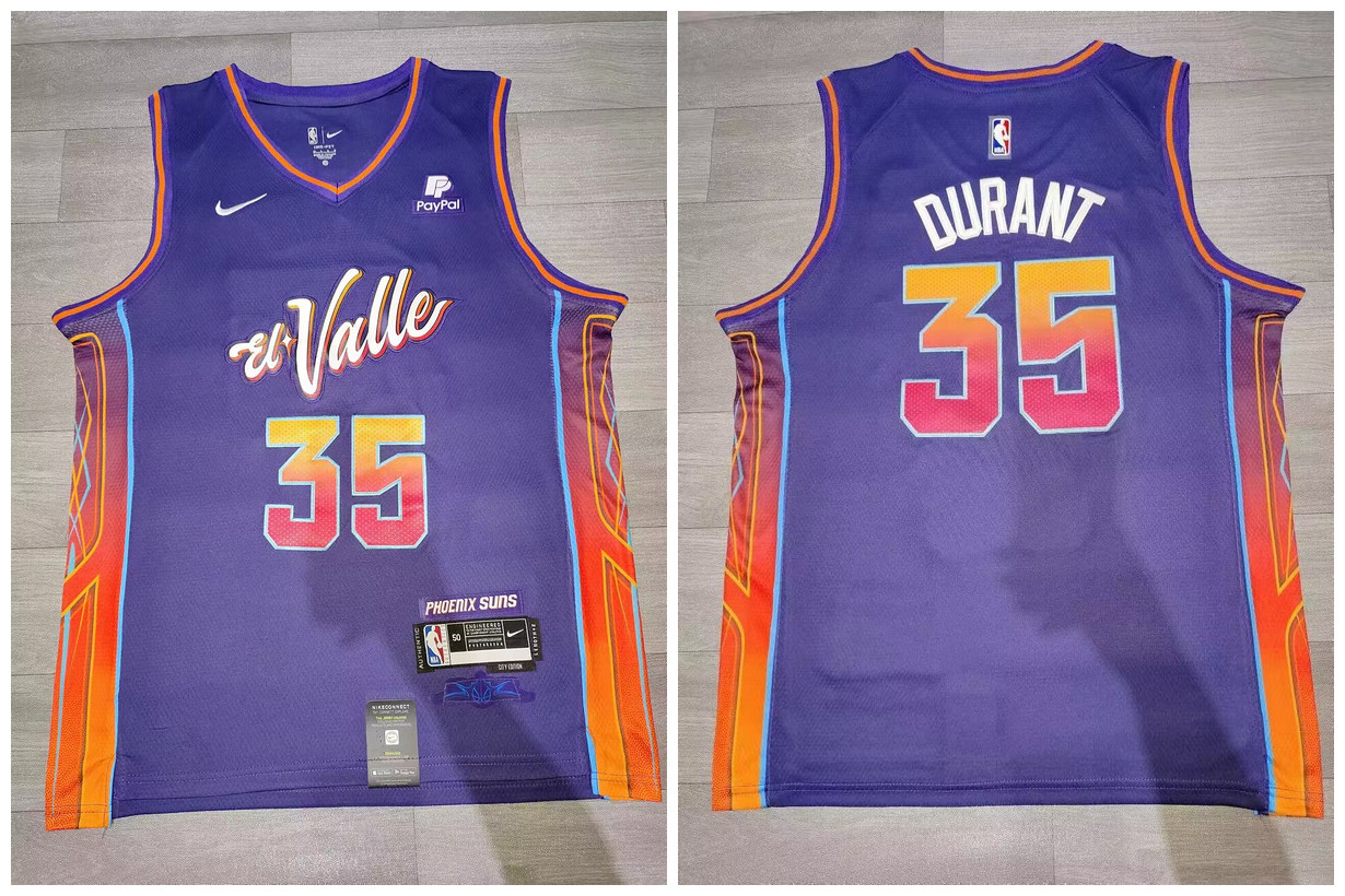 Suns 35 Kevin Durant Purple Nike 2023-24 City Edition Swingman Jersey