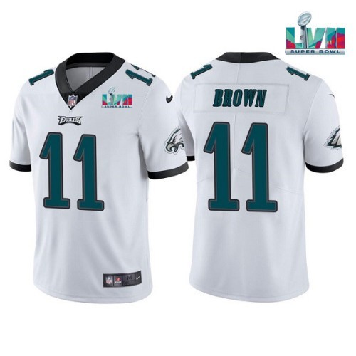 Nike Eagles 11 A.J. Brown White 2023 Super Bowl LVII Vapor Limited Jersey - Click Image to Close