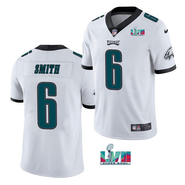 Nike Eagles 6 DeVonta Smith White 2023 Super Bowl LVII Vapor Limited Jersey - Click Image to Close