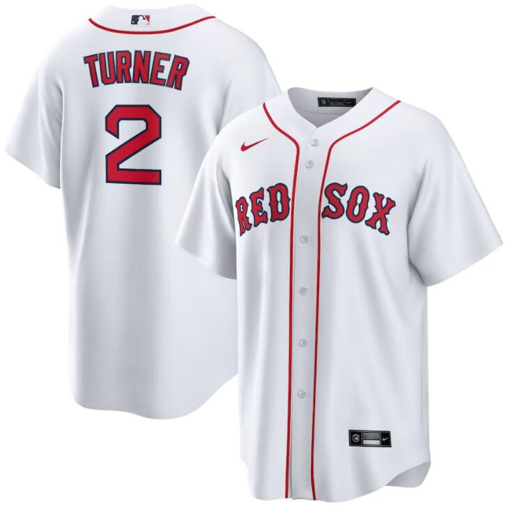 Red Sox 2 Justin Turner Nike White Cool Base Jersey