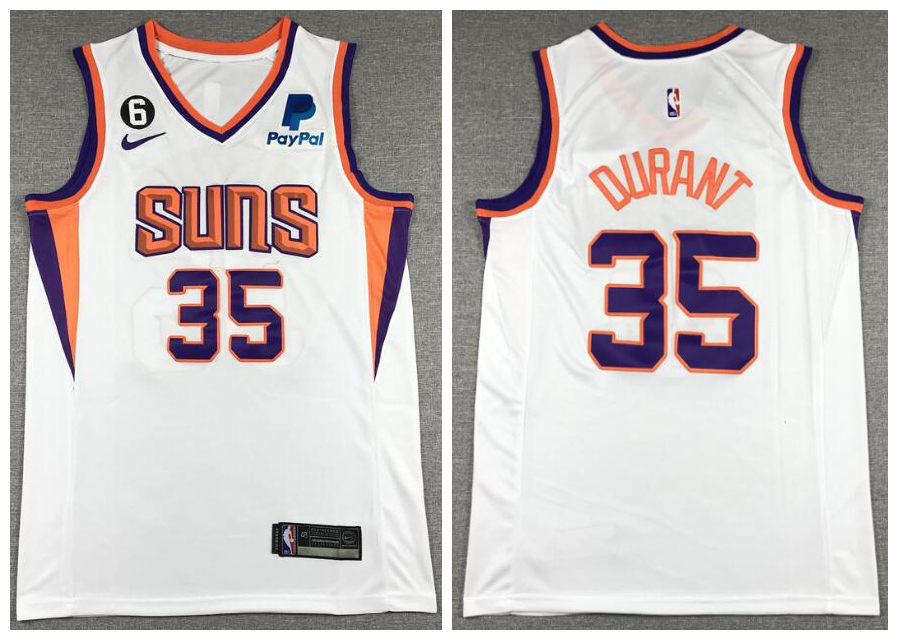 Suns 35 Kevin Durant White Nike City Edition Swingman Jersey