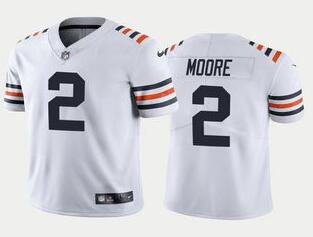 Nike Bears 2 DJ Moore White Vapor Untouchable Limited Jersey