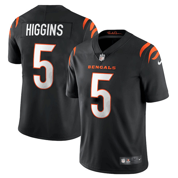Nike Bengals 5 Tee Higgins Black Vapor Limited Jersey - Click Image to Close