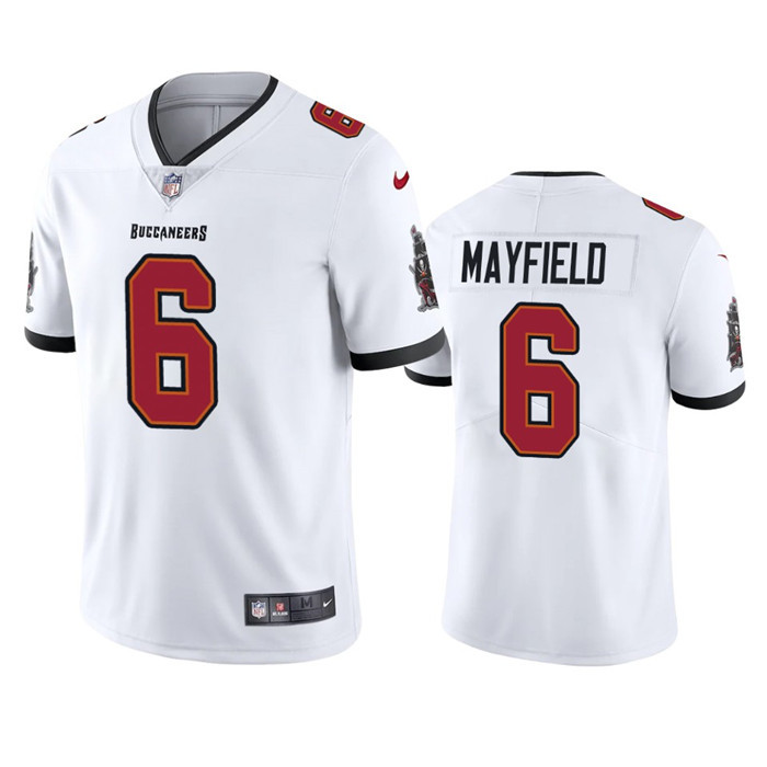 Nike Buccaneers 6 Baker Mayfield White Vapor Untouchable Limited Jersey