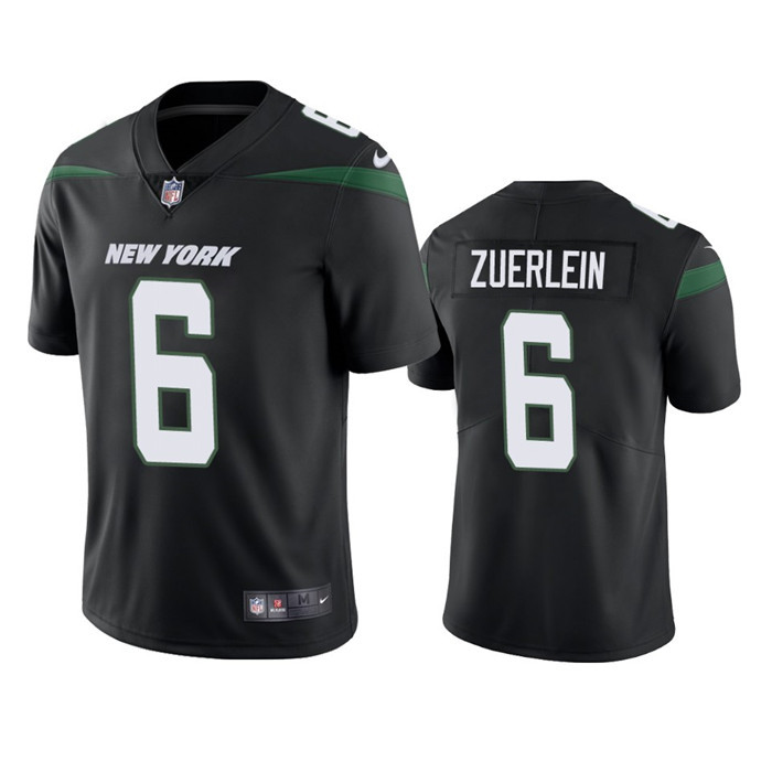 Nike Jets 6 Greg Zuerlein Black Vapor Untouchable Limited Jersey