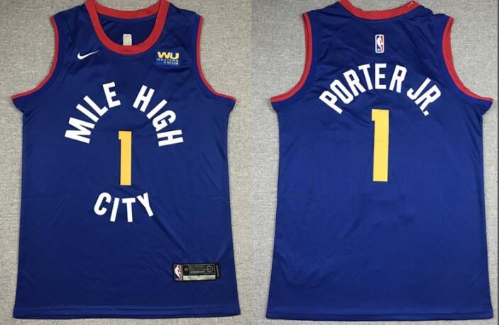 Nuggets 1 Michael Porter Jr. Blue City Edition Nike Swingman Jersey