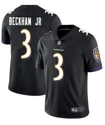 Nike Ravens 3 Odell Beckham Jr Black Vapor Untouchable Limited Jersey