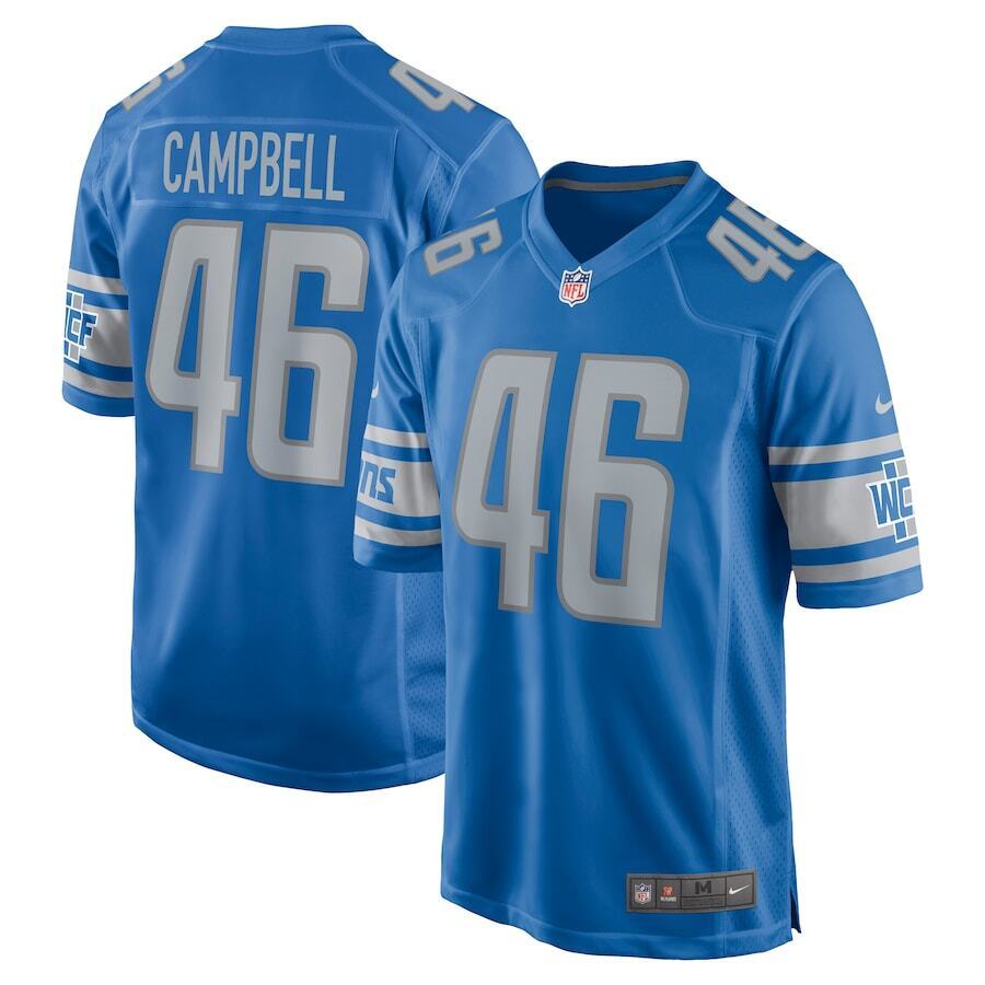 Nike Lions 46 Jack Campbell Blue 2023 NFL Draft Vapor Limited Jersey