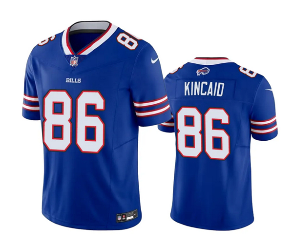 Nike Bills 86 Dalton Kincaid Royal 2023 NFL Draft Vapor Limited Jersey