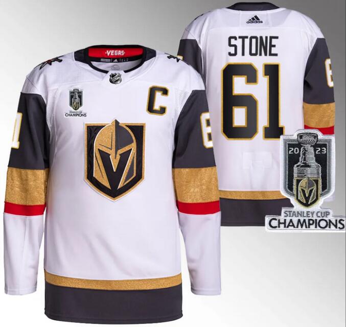 Vegas Golden Knights 61 Mark Stone White 2023 Stanley Cup Champions Adidas Jersey