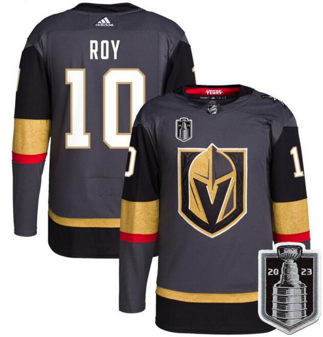 Vegas Golden Knights 10 Nicolas Roy Gray 2023 Stanley Cup Final Adidas Jersey