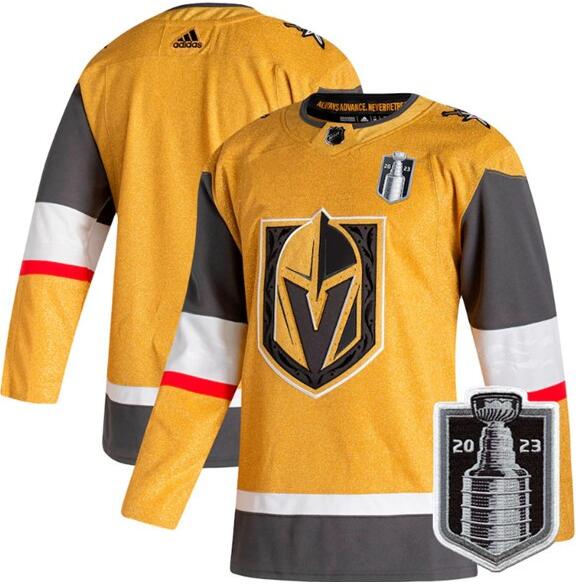 Vegas Golden Knights Blank Gold 2023 Stanley Cup Final Adidas Jersey