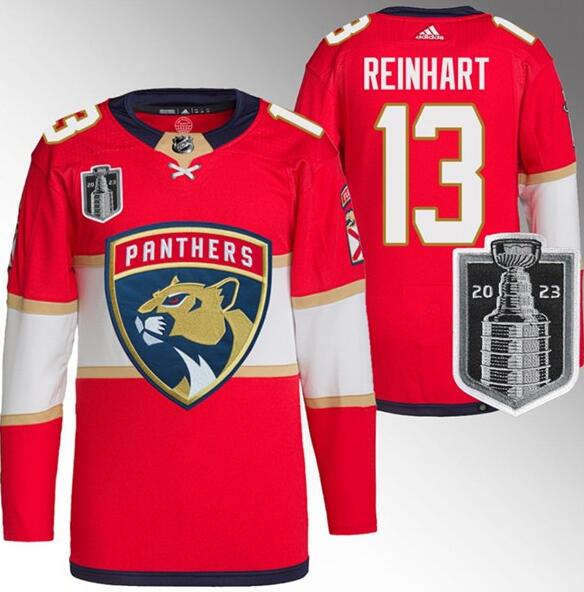 Panthers 13 Sam Reinhart Red 2023 Stanley Cup Final Adidas Jersey