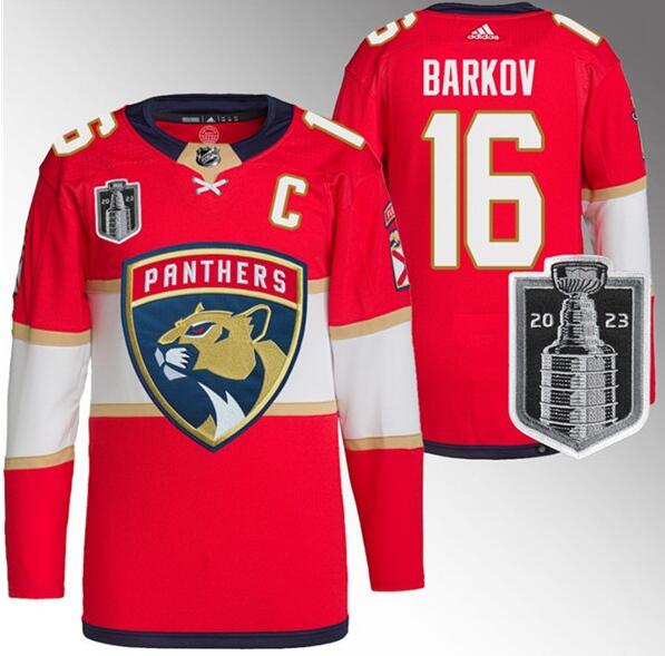 Panthers 16 Aleksander Barkov Red 2023 Stanley Cup Final Adidas Jersey