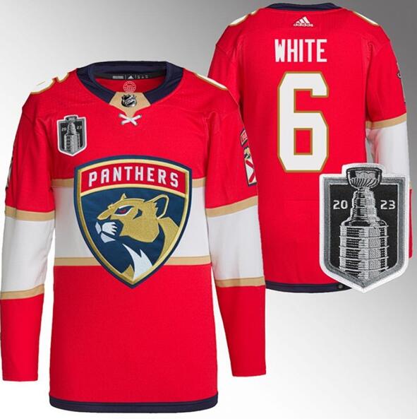 Panthers 6 Colin White Red 2023 Stanley Cup Final Adidas Jersey