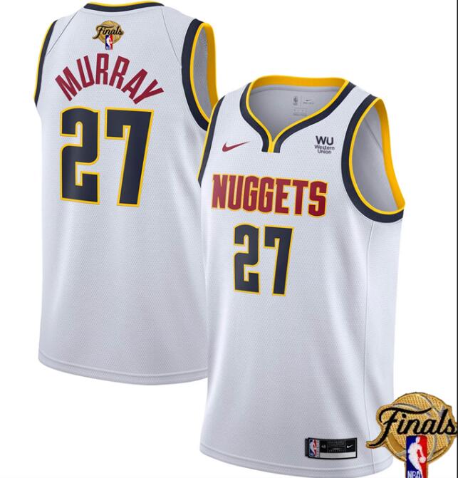 Nuggets 27 Jamal Murray White Nike 2023 Finals Patch Association Edition Swingman Jersey - Click Image to Close