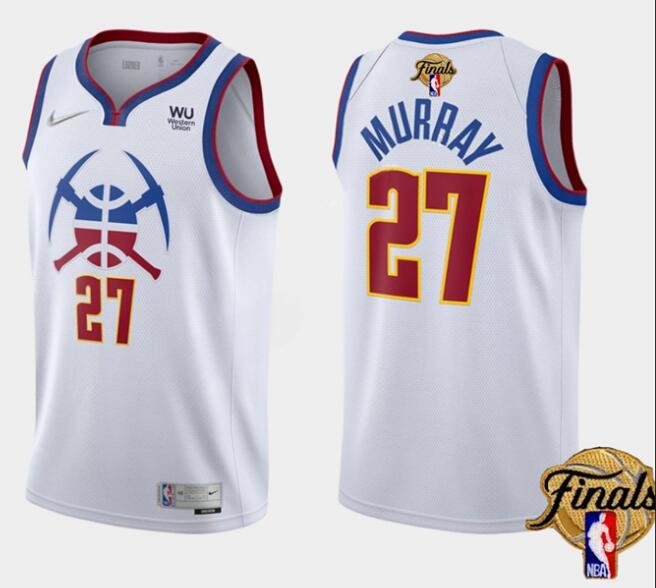 Nuggets 27 Jamal Murray White Nike 2023 Finals Patch Earned Edition Swingman Jersey - Click Image to Close