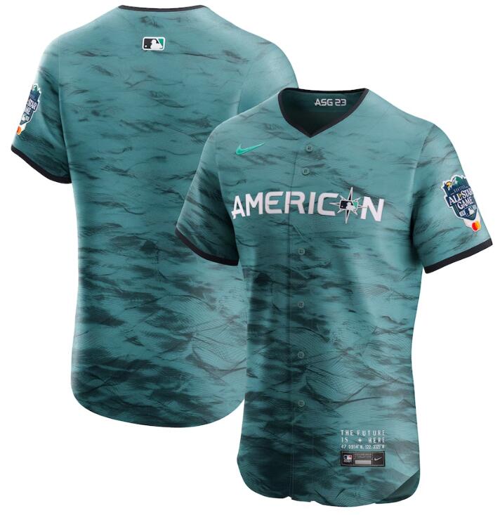 American League Blank Teal Nike 2023 MLB All-Star Game Jersey
