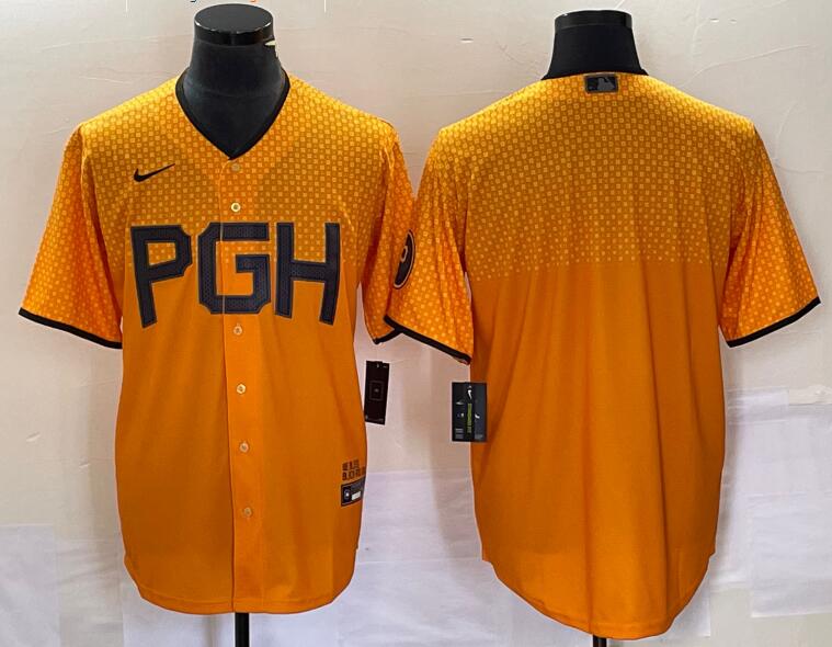 Pirates Blank Gold Nike 2023 City Connect Cool Base Jersey