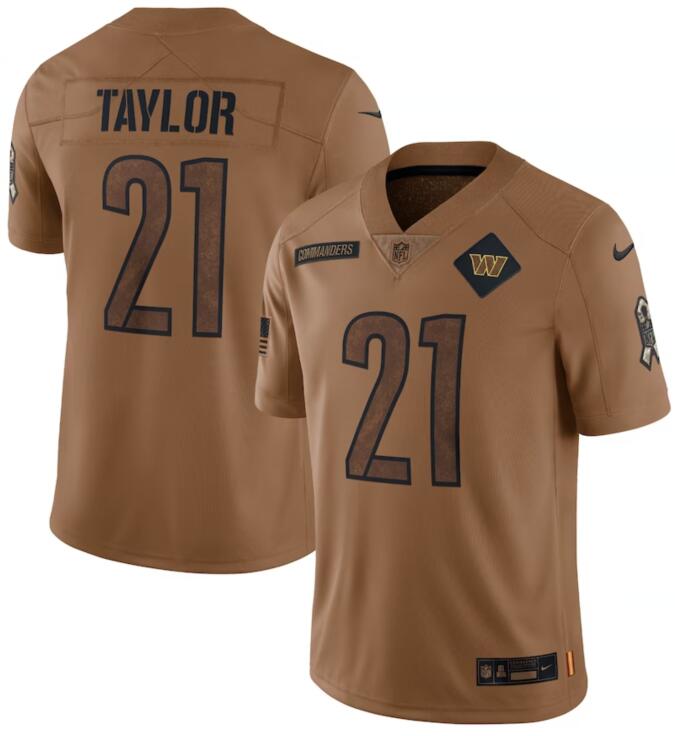 Nike Washington Commanders 21 Sean Taylor Brown 2023 Salute To Service Limited Jersey