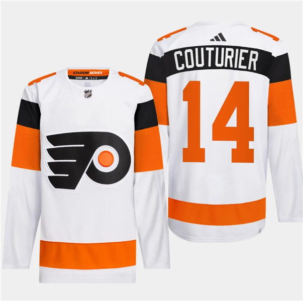 Flyers 14 Sean Couturier White 2024 NHL Stadium Series Adidas Jersey