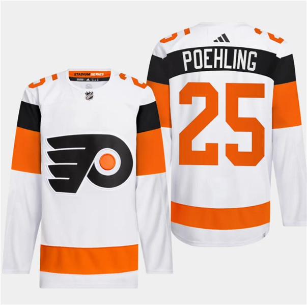 Flyers 25 Ryan Poehling White 2024 NHL Stadium Series Adidas Jersey