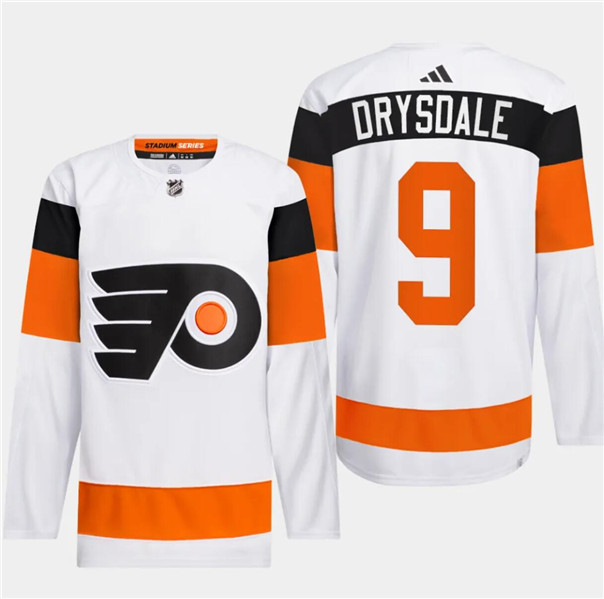Flyers 9 Jamie Drysdale White 2024 NHL Stadium Series Adidas Jersey - Click Image to Close