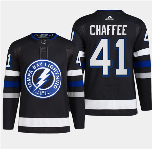 Lightning 41 Mitchell Chaffee Black 2024 NHL Stadium Series Adidas Jersey