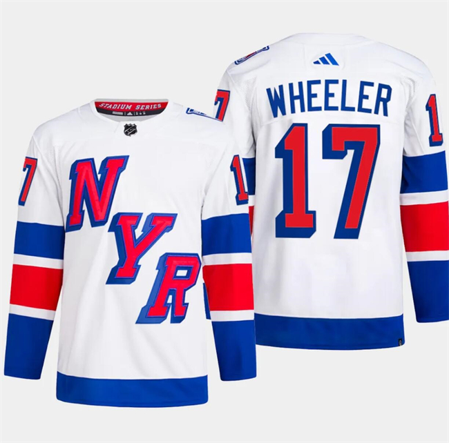 Rangers 17 Blake Wheeler White 2024 NHL Stadium Series Adidas Jersey