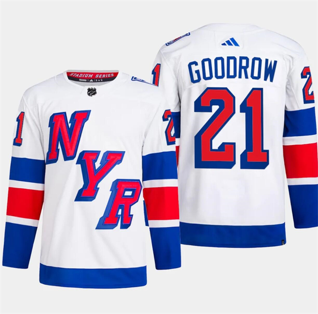 Rangers 21 Barclay Goodrow White 2024 NHL Stadium Series Adidas Jersey