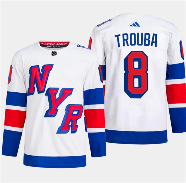 Rangers 8 Jacob Trouba White 2024 NHL Stadium Series Adidas Jersey