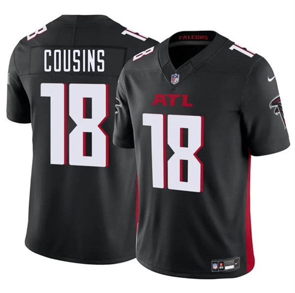 Nike Falcons 18 Kirk Cousins Black Vapor Untouchable Limited Jersey