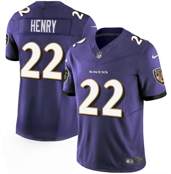 Nike Ravens 22 Derrick Henry Purple Vapor Untouchable Limited Jersey - Click Image to Close