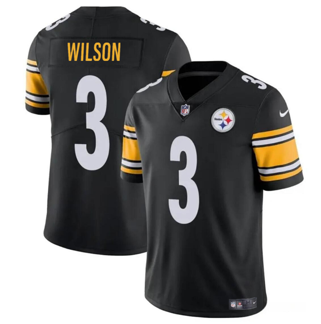 Nike Steelers 3 Russell Wilson Black Vapor Untouchable Limited Jersey - Click Image to Close