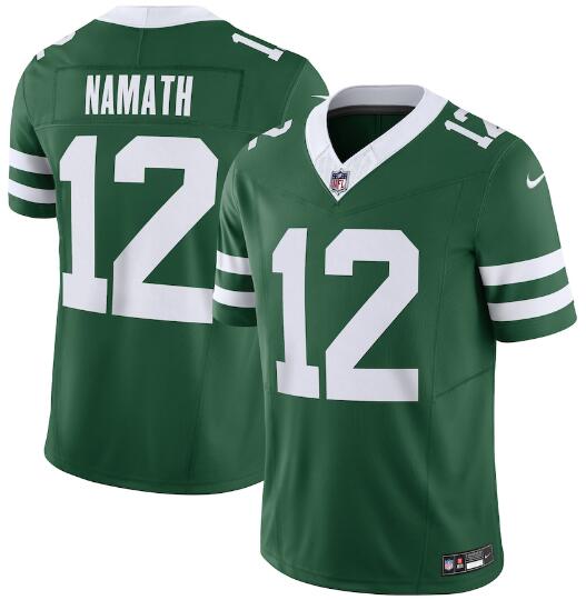 Nike Jets 12 Joe Namath Green Vapor F.U.S.E. Limited Jersey