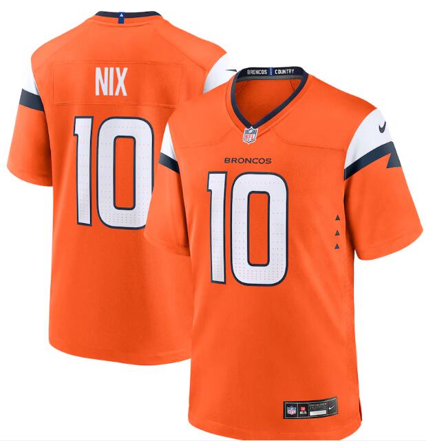 Nike Broncos 10 Bo Nix Orange 2024 NFL Draft Vapor Limited Jersey Nike Broncos 10 Bo Nix Orange 2024 NFL Draft Vapor Limited Jersey