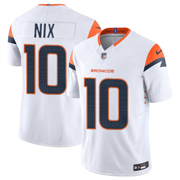 Nike Broncos 10 Bo Nix White 2024 NFL Draft Vapor Limited Jersey Nike Broncos 10 Bo Nix White 2024 NFL Draft Vapor Limited Jersey