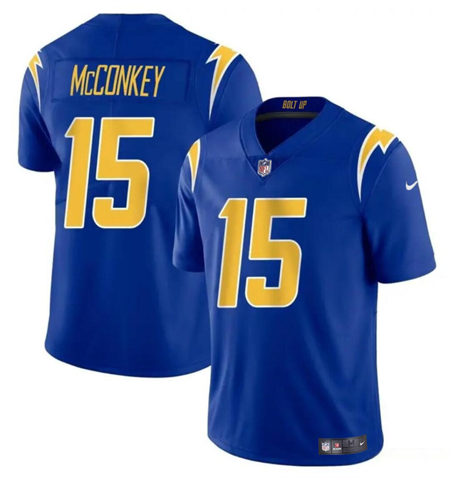 Nike Chargers 15 Ladd McConkey Royal 2024 NFL Draft Vapor Limited Jersey Nike Chargers 15 Ladd McConkey Royal 2024 NFL Draft Vapor Limited Jersey