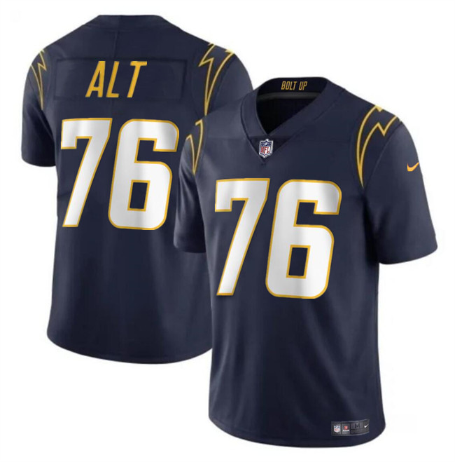 Nike Chargers 76 Joe Alt Navy 2024 NFL Draft Vapor Limited Jersey Nike Chargers 76 Joe Alt Navy 2024 NFL Draft Vapor Limited Jersey